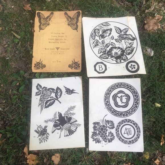 Vintage 1957 Nature Animal Etching Designs 4